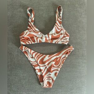 Terracotta retro Swirl Bikini